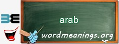 WordMeaning blackboard for arab